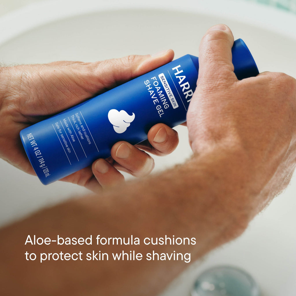 Harry's Original Chrome Shave Set / Chrome - Obsidian / Shave Cream